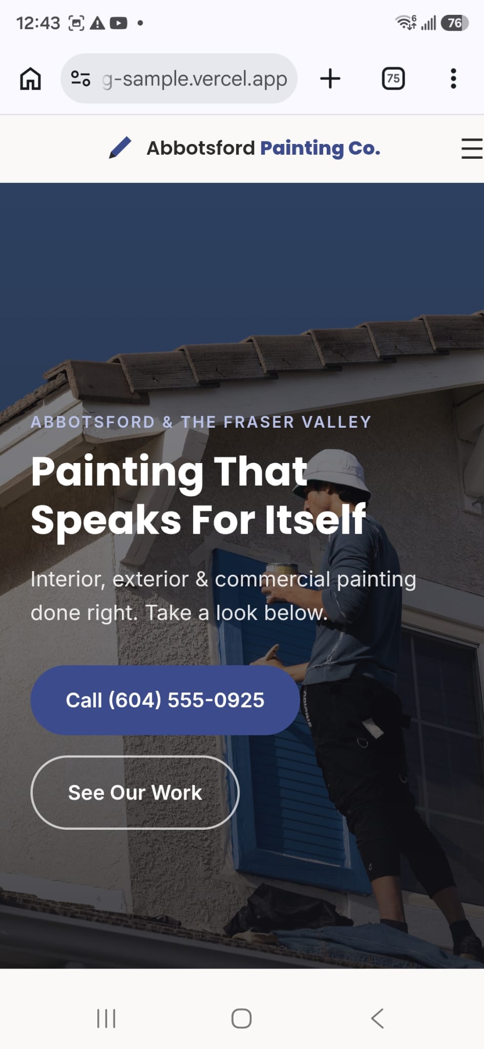Abbotsford Painting Co. mobile site